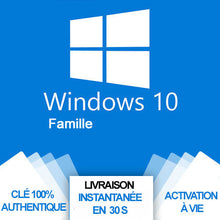 Charger l&#39;image dans la galerie, Windows 10 Famille | Clé d&#39;Activation à vie, et en ligne |  1 PC
